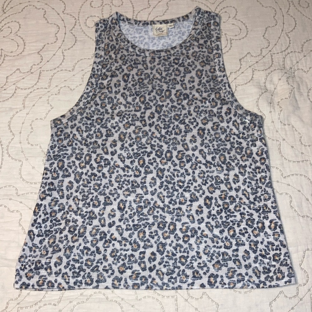 White Crow Leopard Sleeveless Top